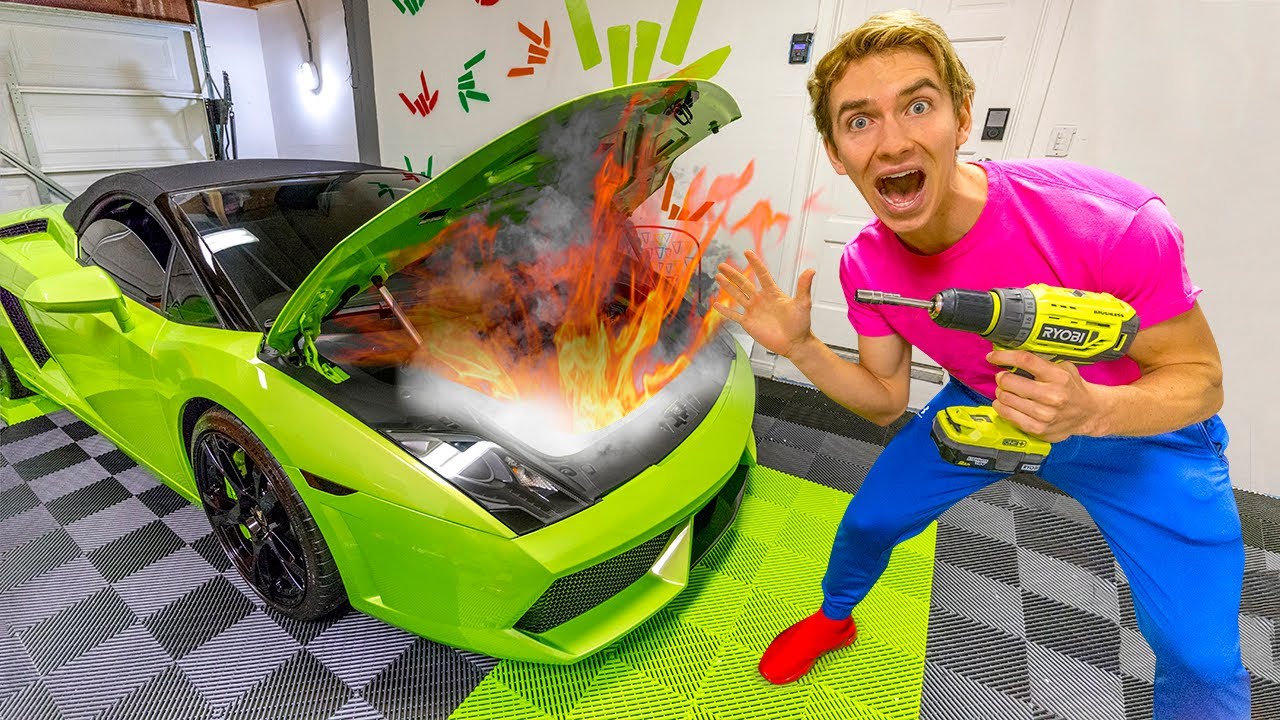 My Lamborghini SHARERGHINI is Broken!! (Who Broke it?!)