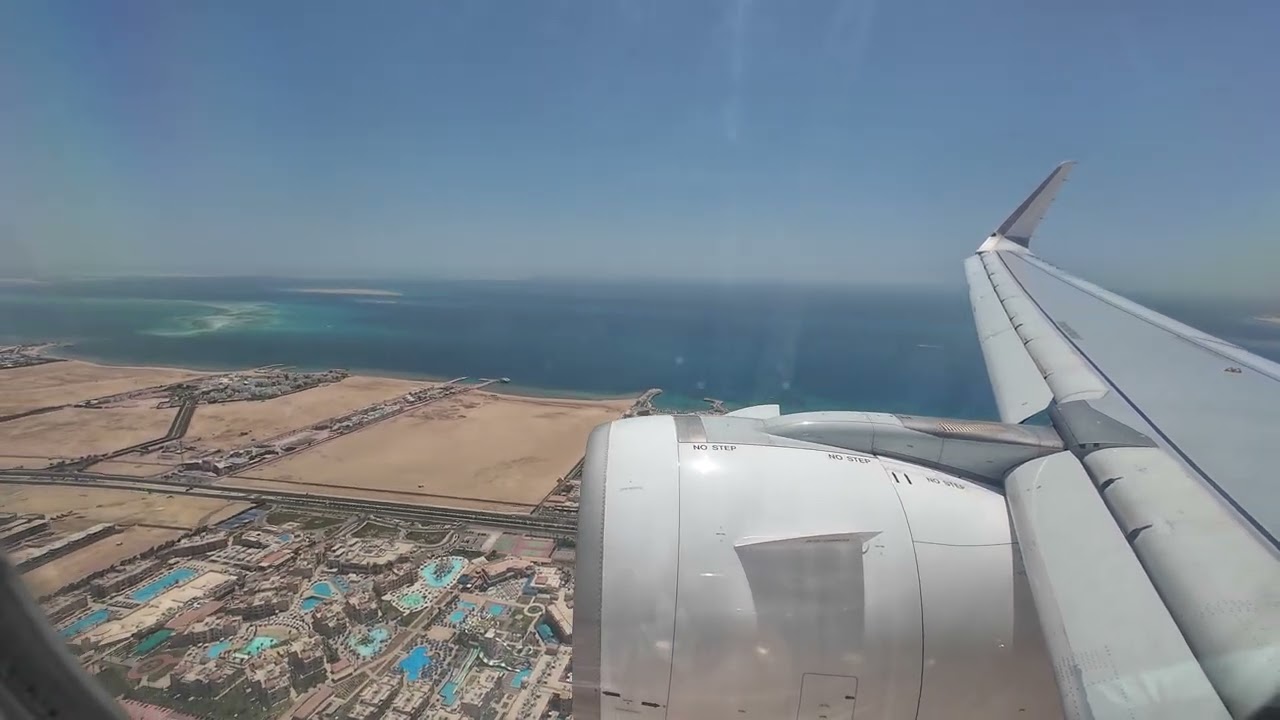 Anflug und Landung in Hurghada | Marabu Airlines A320NEO