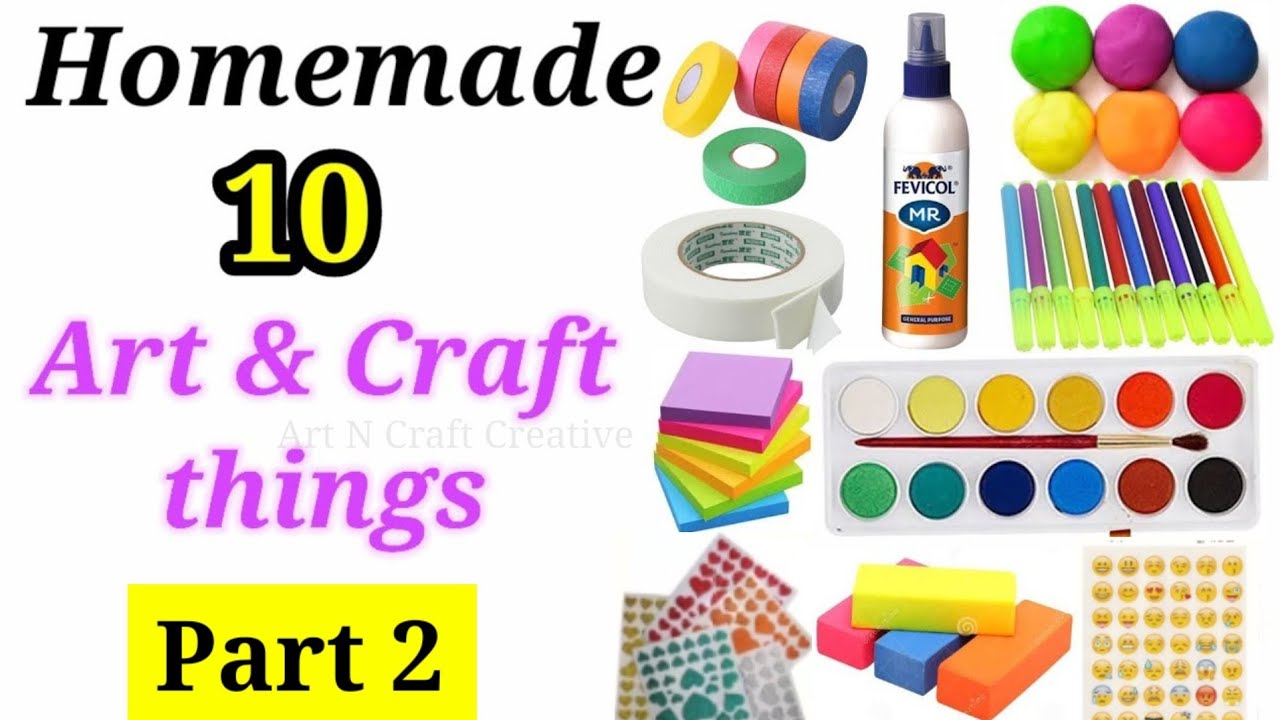 10 Home made craft materials items/How to make Craft Materials in home for School/10 Ghar pe Crafts🤩