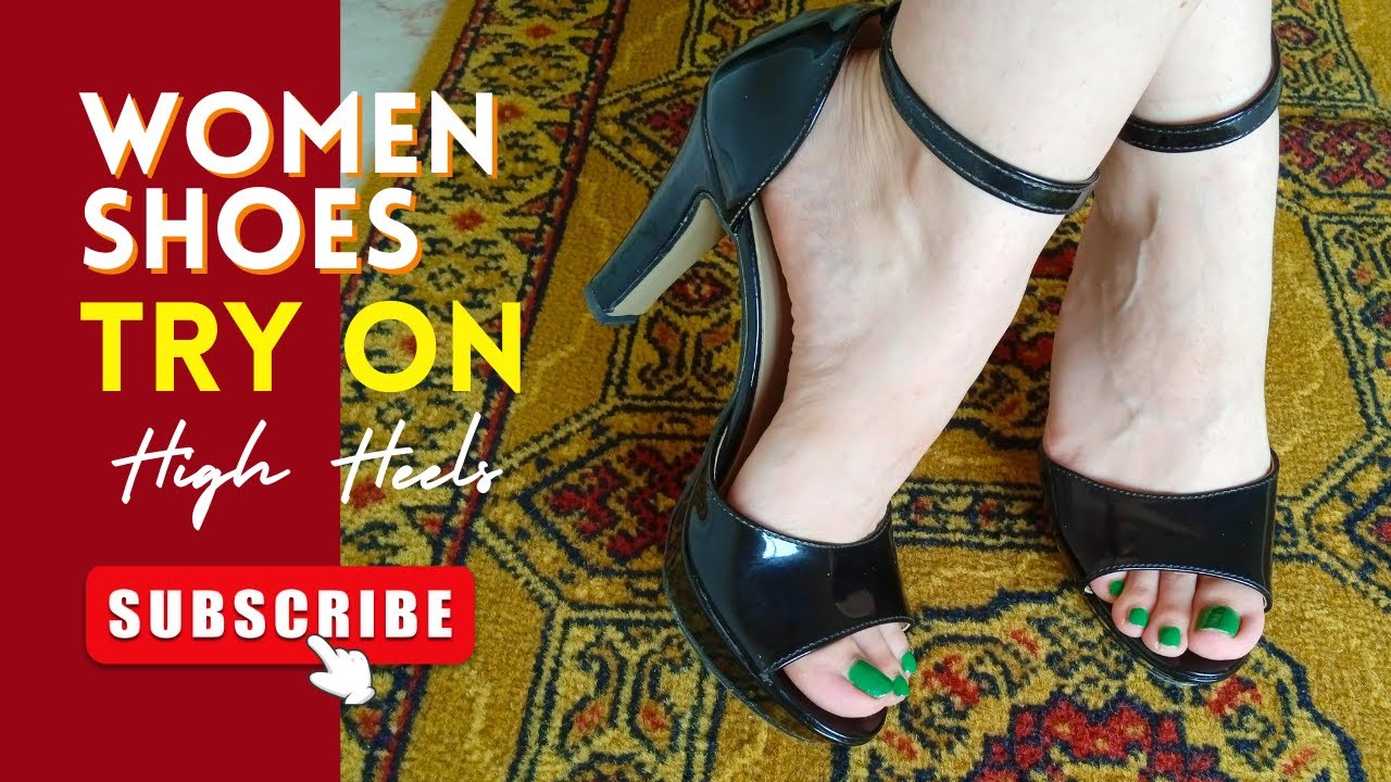 Walking in Black Sandals With High Heels🌟 FANTASY_HEELS_ 🌟