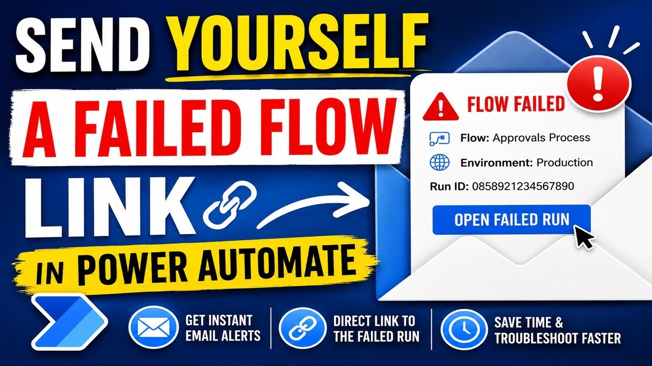 Send Yourself a Failed Flow Link in Power Automate
