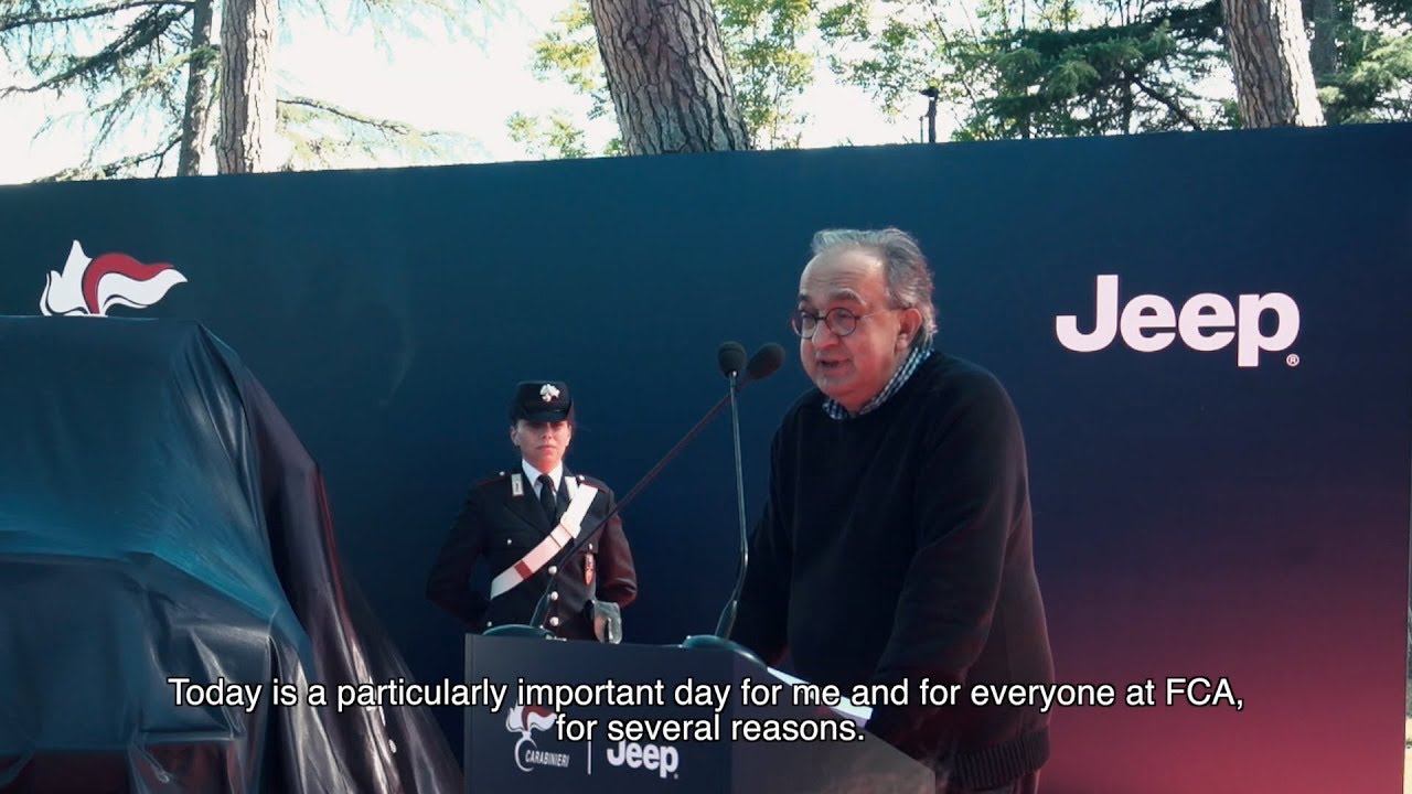 Sergio Marchionne's last public appearance: Jeep Carabinieri Handover Ceremony