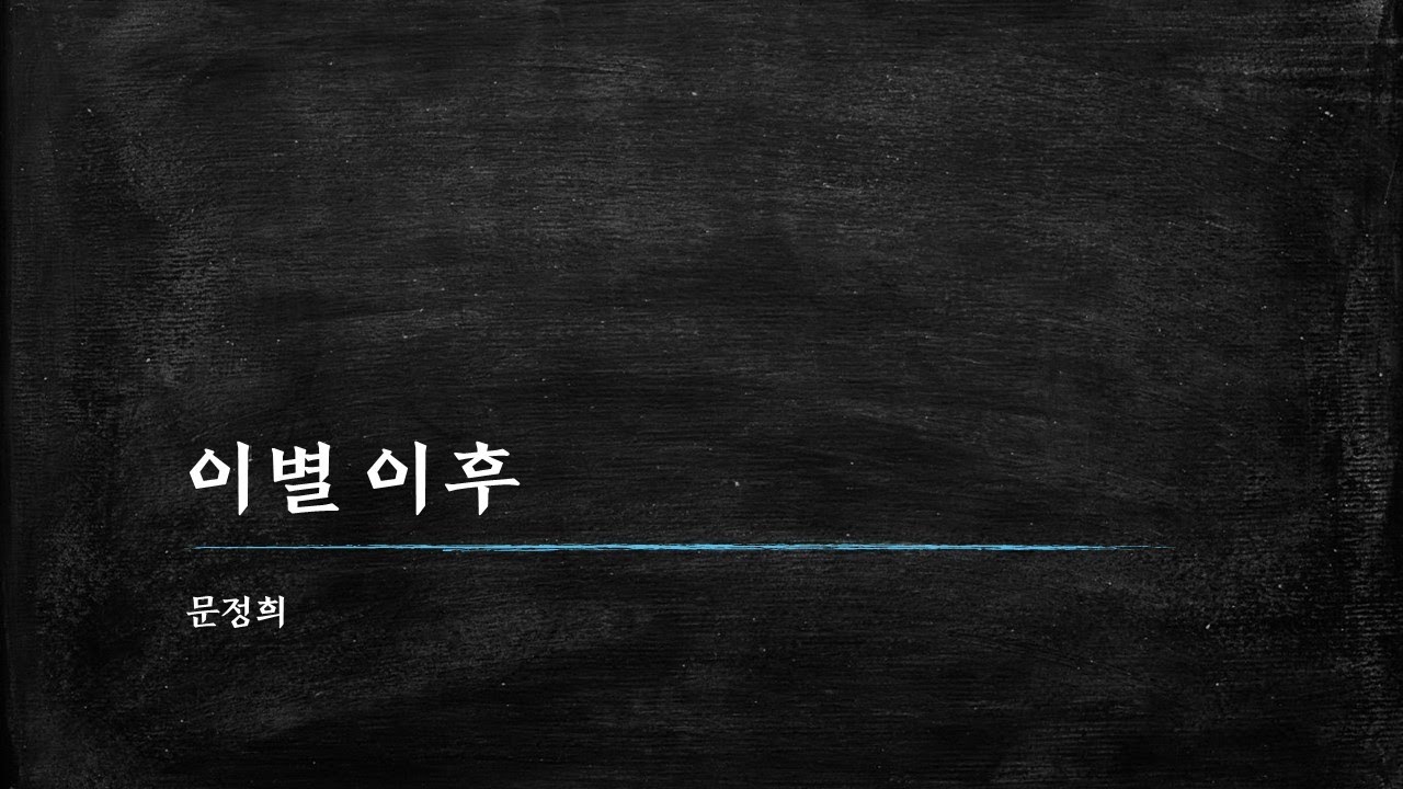 문정희, 이별 이후
