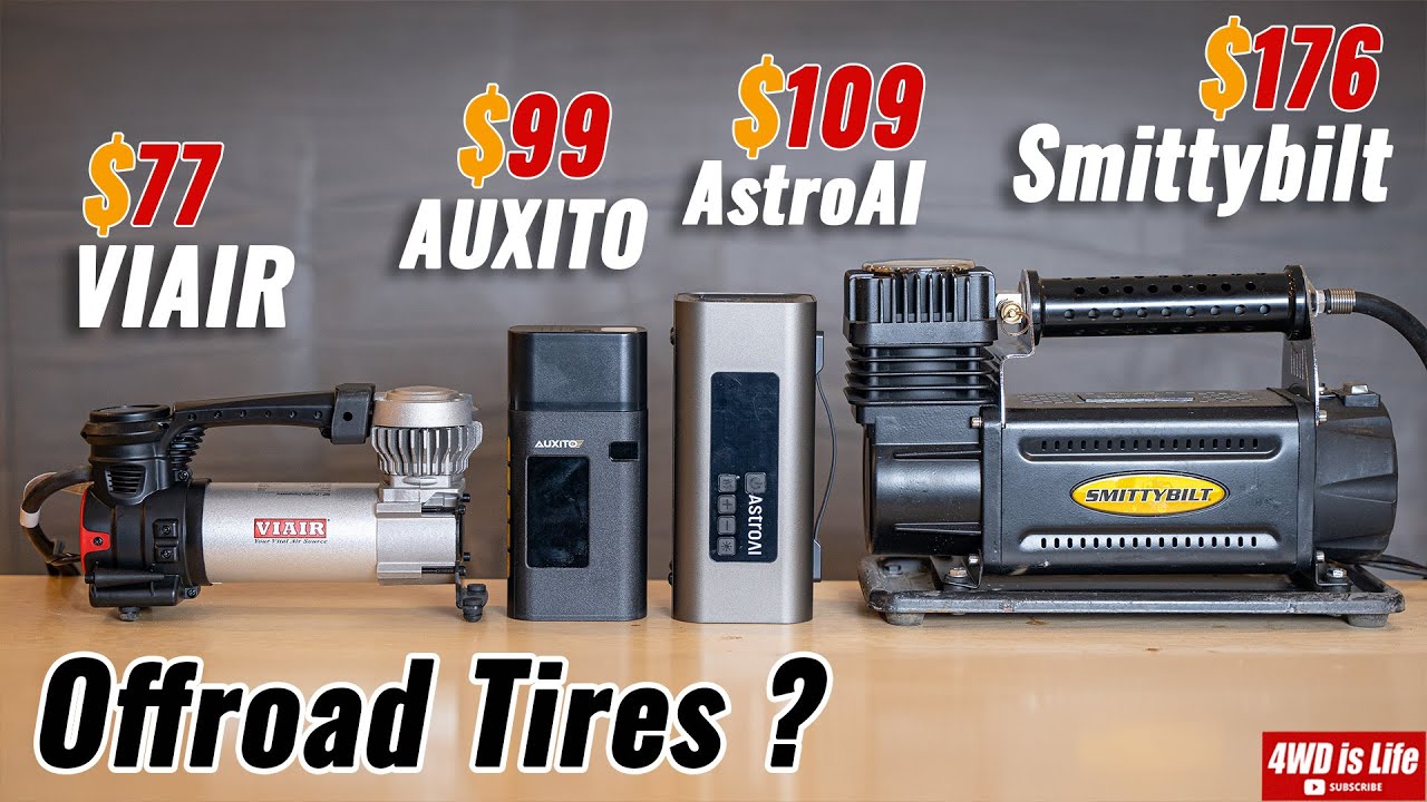 Tire Inflator/Air Compressor Comparison - AUXITO, ASTRO AI, VIAIR, SMITTYBILT