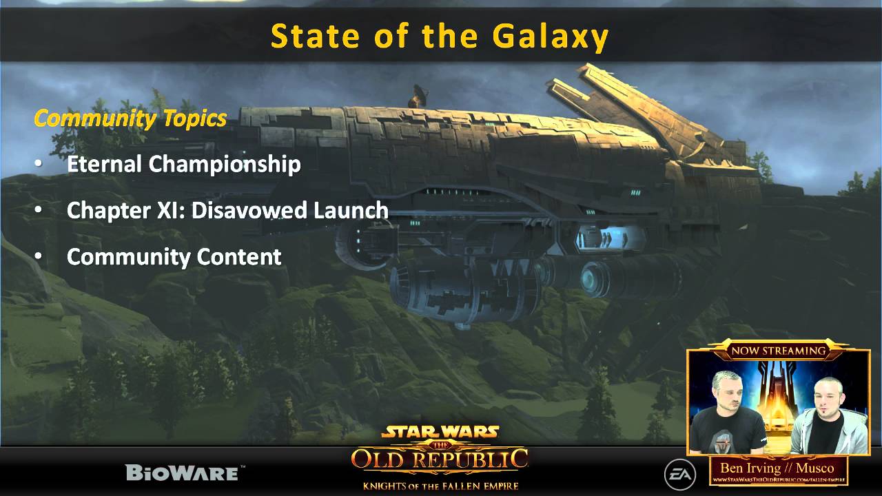 Swtorista Featured on SWTOR Dev Livestream - Aw! :)