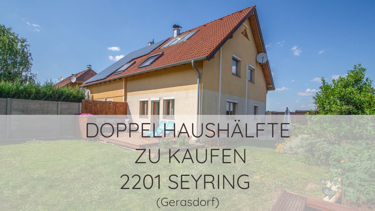 Haus kaufen Gerasdorf - Doppelhaush&auml;lfte neben Feld in Seyring mit gro&szlig;em Garten