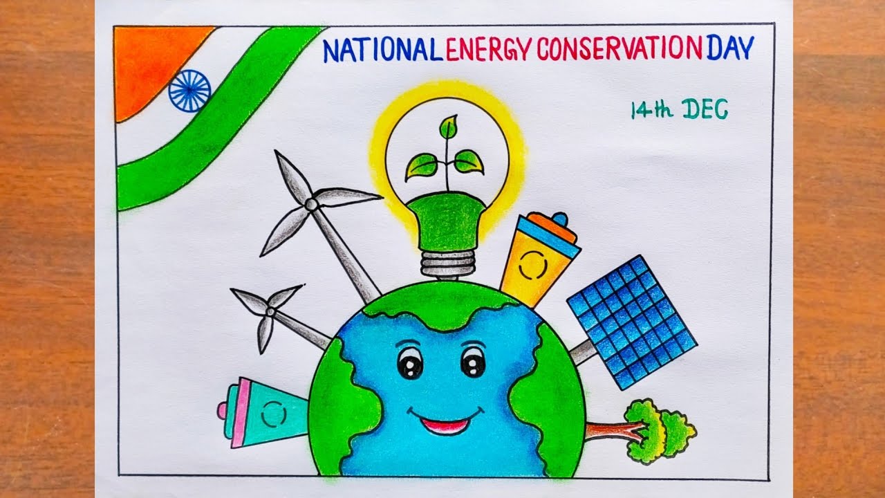 Energy Conservation Day Drawing / How to Draw National Energy Conservation Day Poster Step by Step