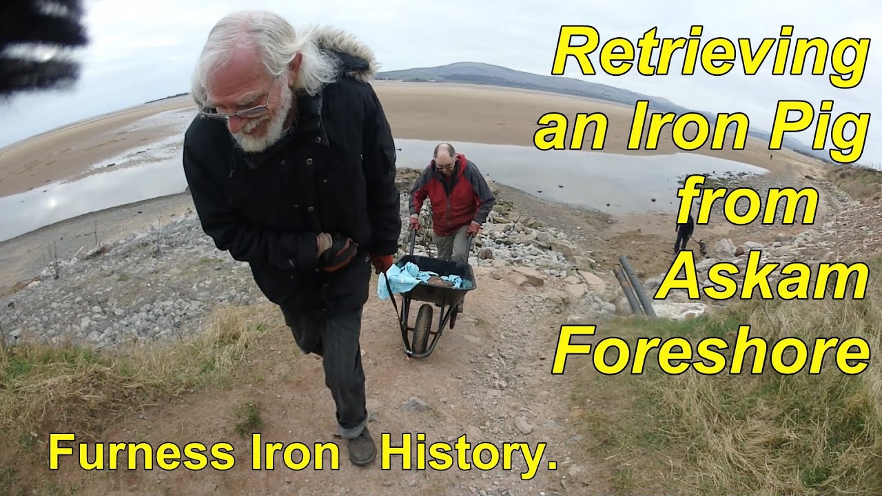 Retrieving an Iron Pig from Askam Foreshore - Furness Iron History.
