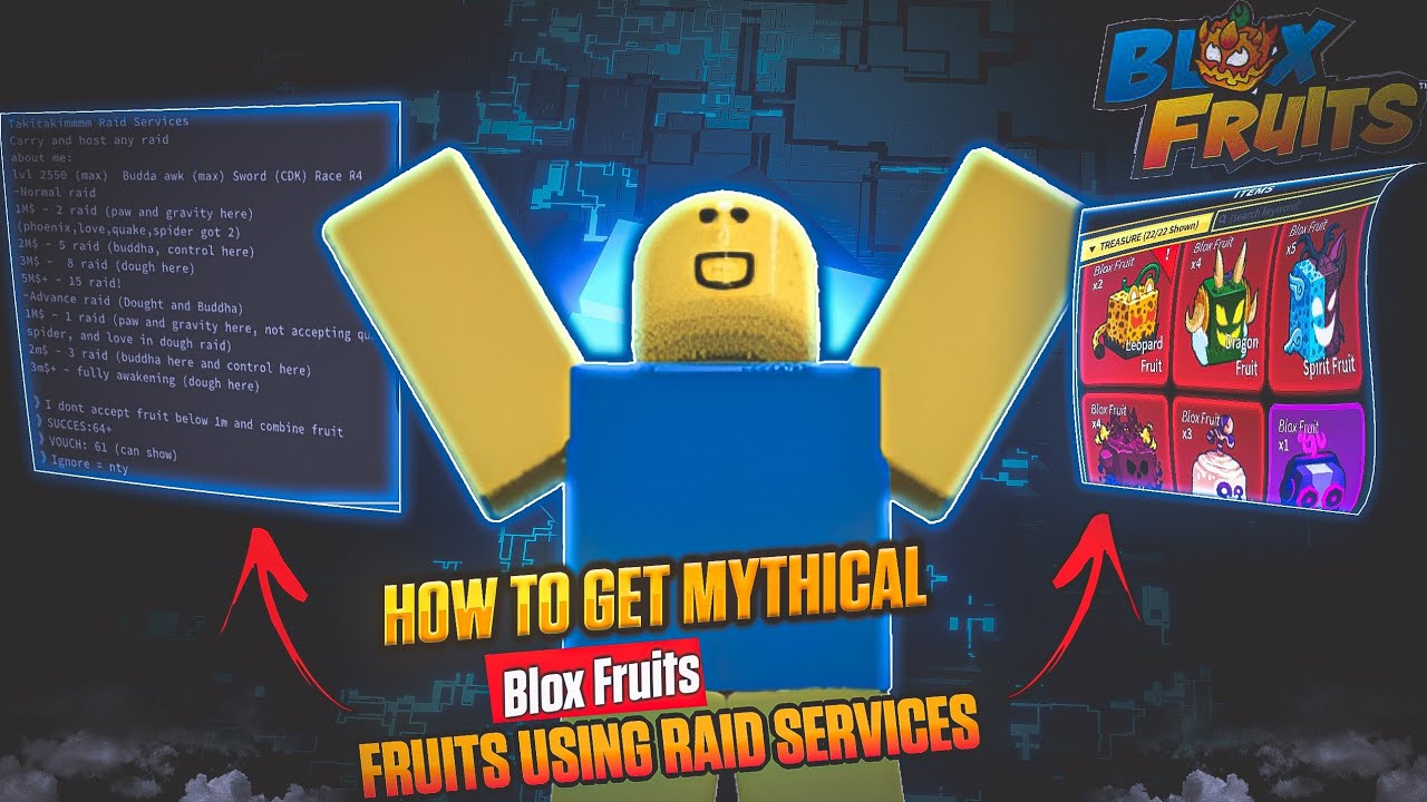 How To Get MYTHICAL FRUITS from Raid Service | Blox Fruit Tips & Tricks