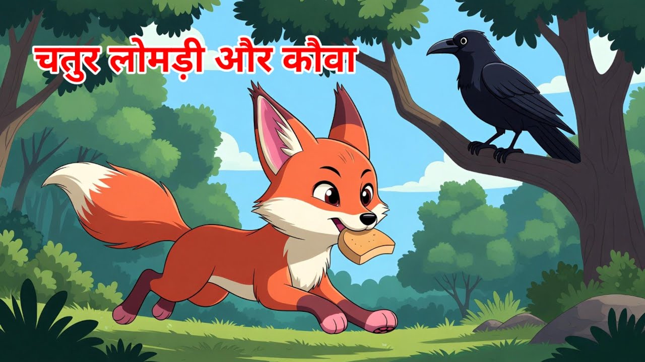 चतुर लोमड़ी और कौवा | हिन्दी कहानी | Moral stories | Hindi kahaniya | Hindi Toon |