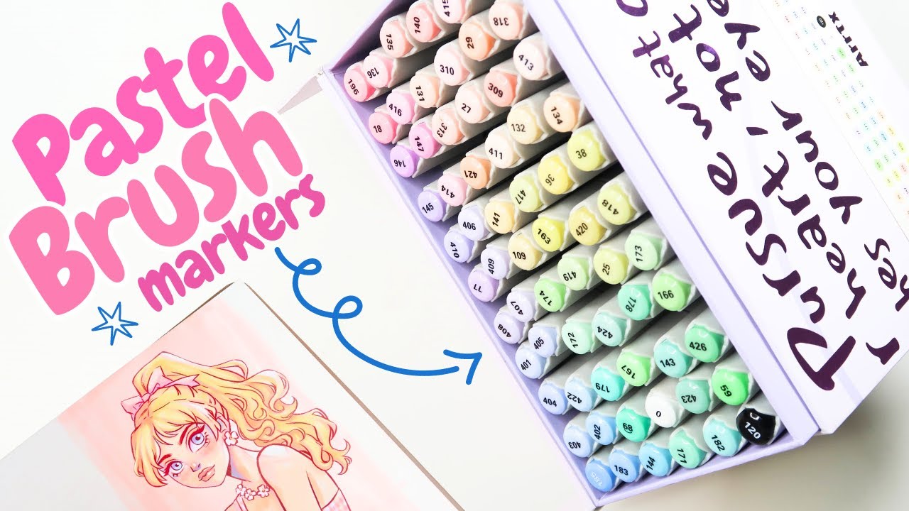 THE ONLY PASTEL BRUSH MARKER SET YOU'LL NEED!! Arrtx Oros 66 Pastel Markers