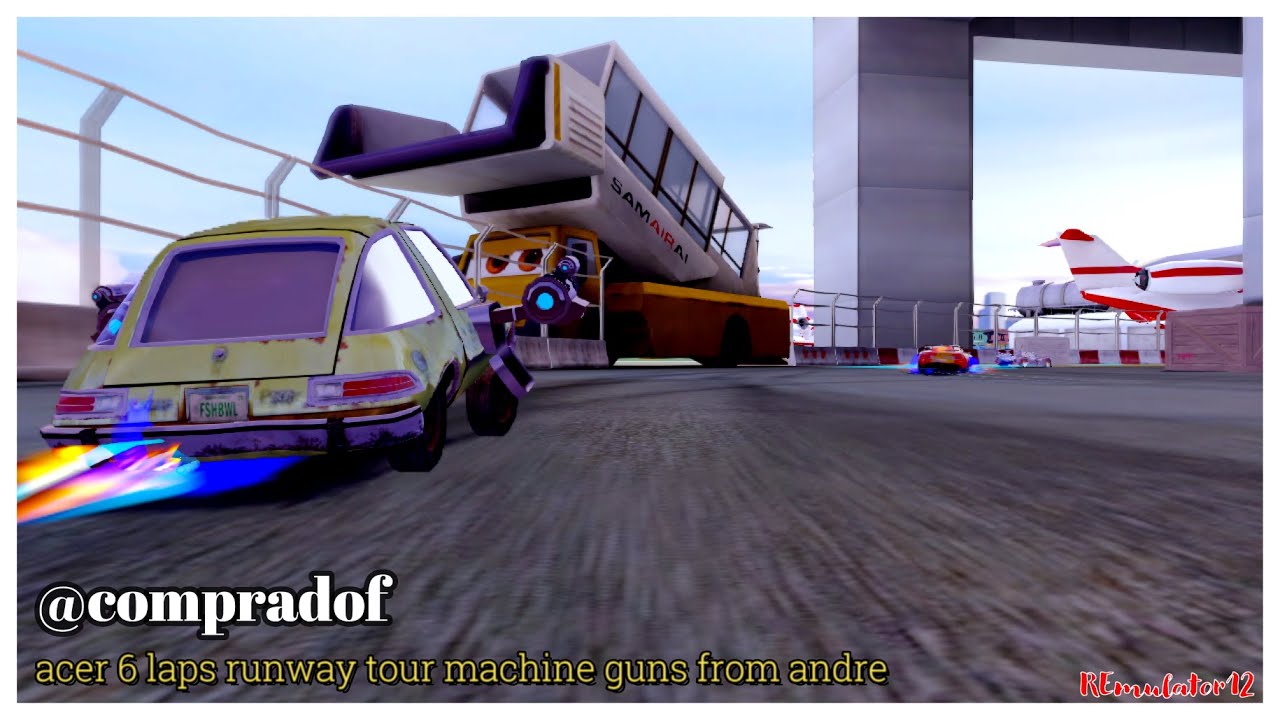 Cars 2 The Video Game | Acer - Battle Race (Machine Guns) | Runway Tour 6 Laps