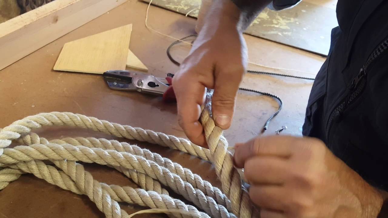 How to put a double whipping on without a palm