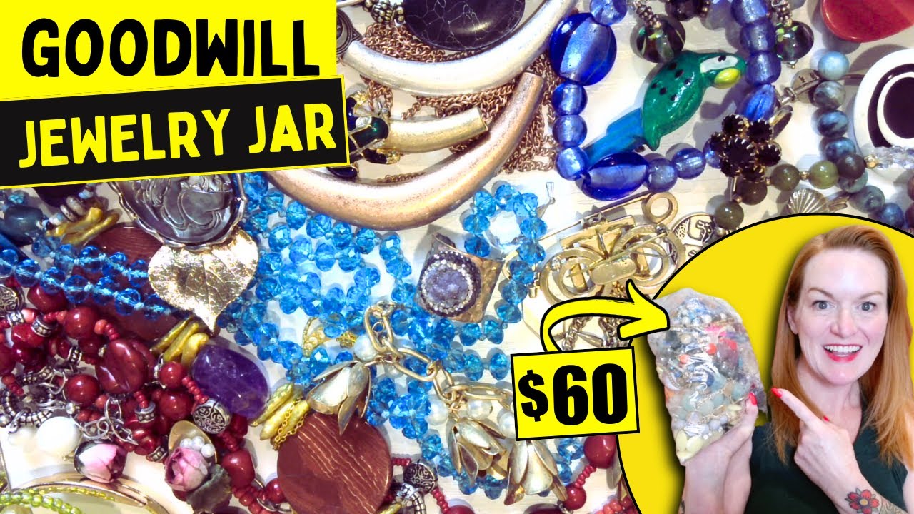 I Spent $65 on a GOODWILL Jewelry Bag and Found Treasures! Jewelry Jar Unboxing 2025