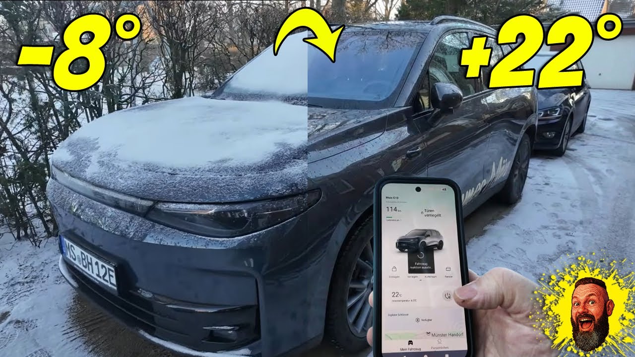 Von -8°C auf +22°C: Wie schnell heizt ein Elektroauto wirklich? ❄️🔥