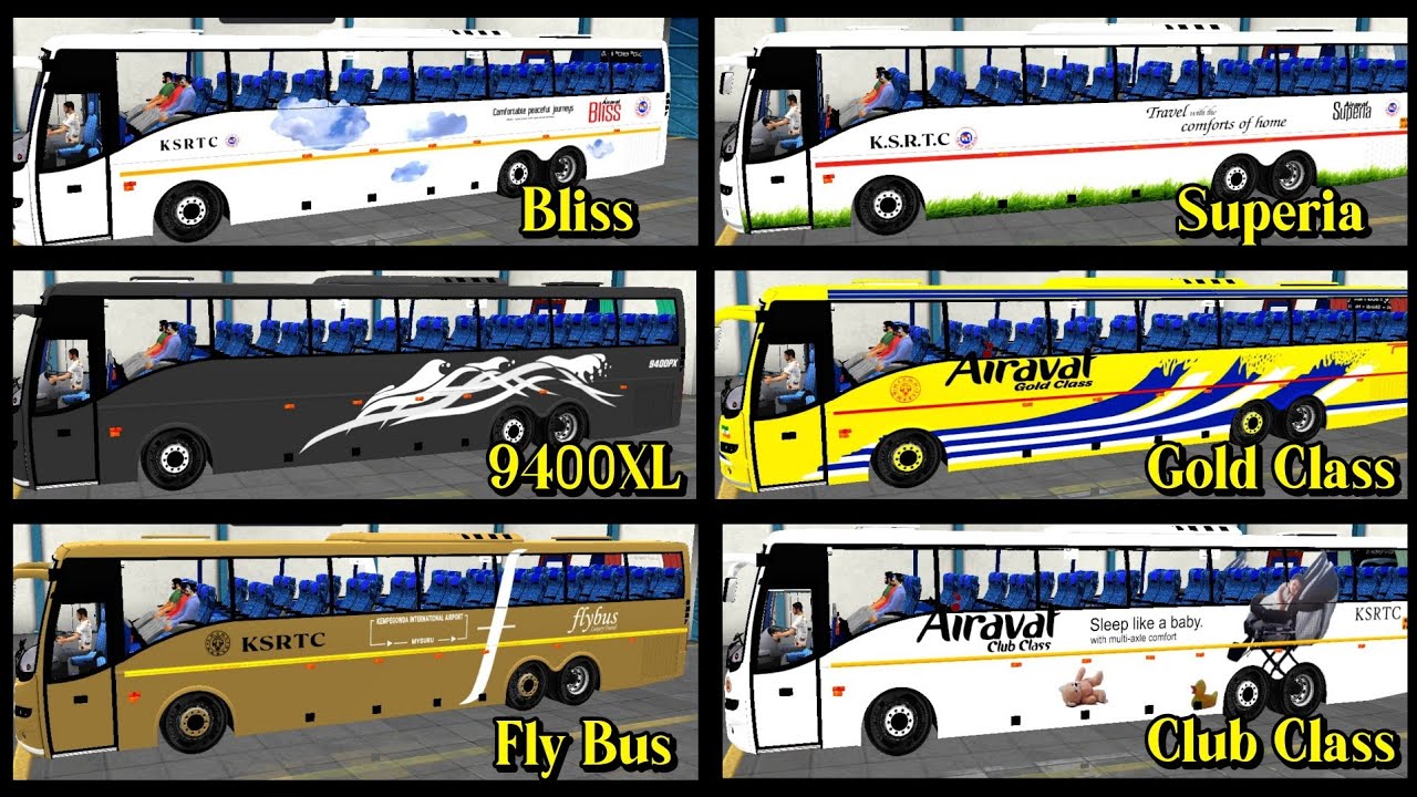 Top 5 karnataka rtc liveries 🔹volvo b9r semi sleeper 🔹bussid 🔹ibs gaming