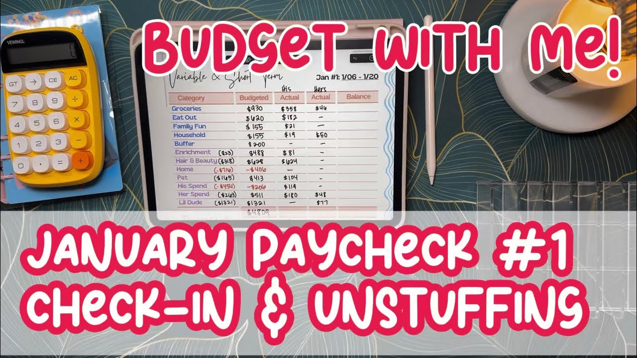 🌺 Budget With Me! 🌺 January Checkin #1 + Sinking Funds Unstuffing 