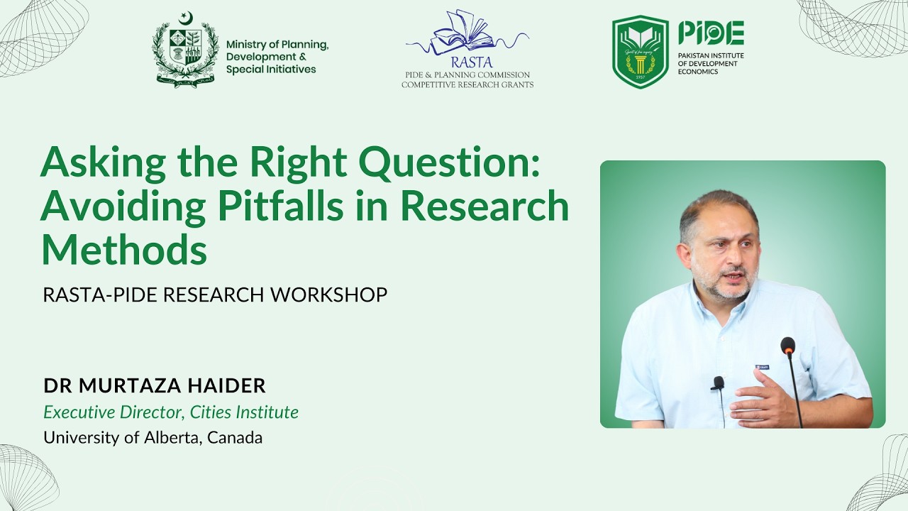 Asking the Right Question: Avoiding Pitfalls in Research Methods | RASTA-PIDE RESEARCH WORKSHOP