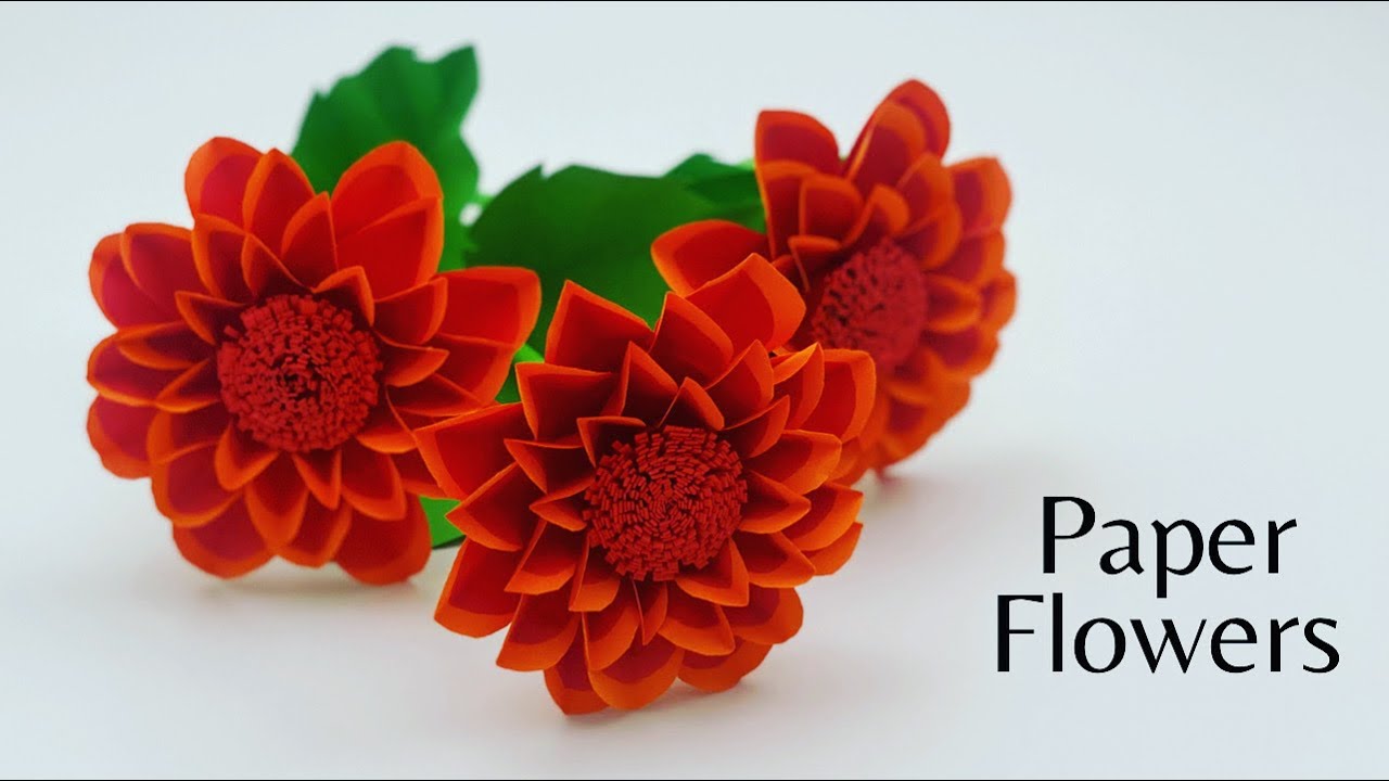 Paper Flowers | 3d  Paper Flower decoration | Paper flower easy | Paper Craft | Paper Craft Flowers