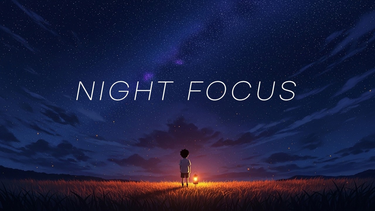 Deep Night Focus 🌌 Ambient Piano for Study, Concentration | Quiet Starry Night