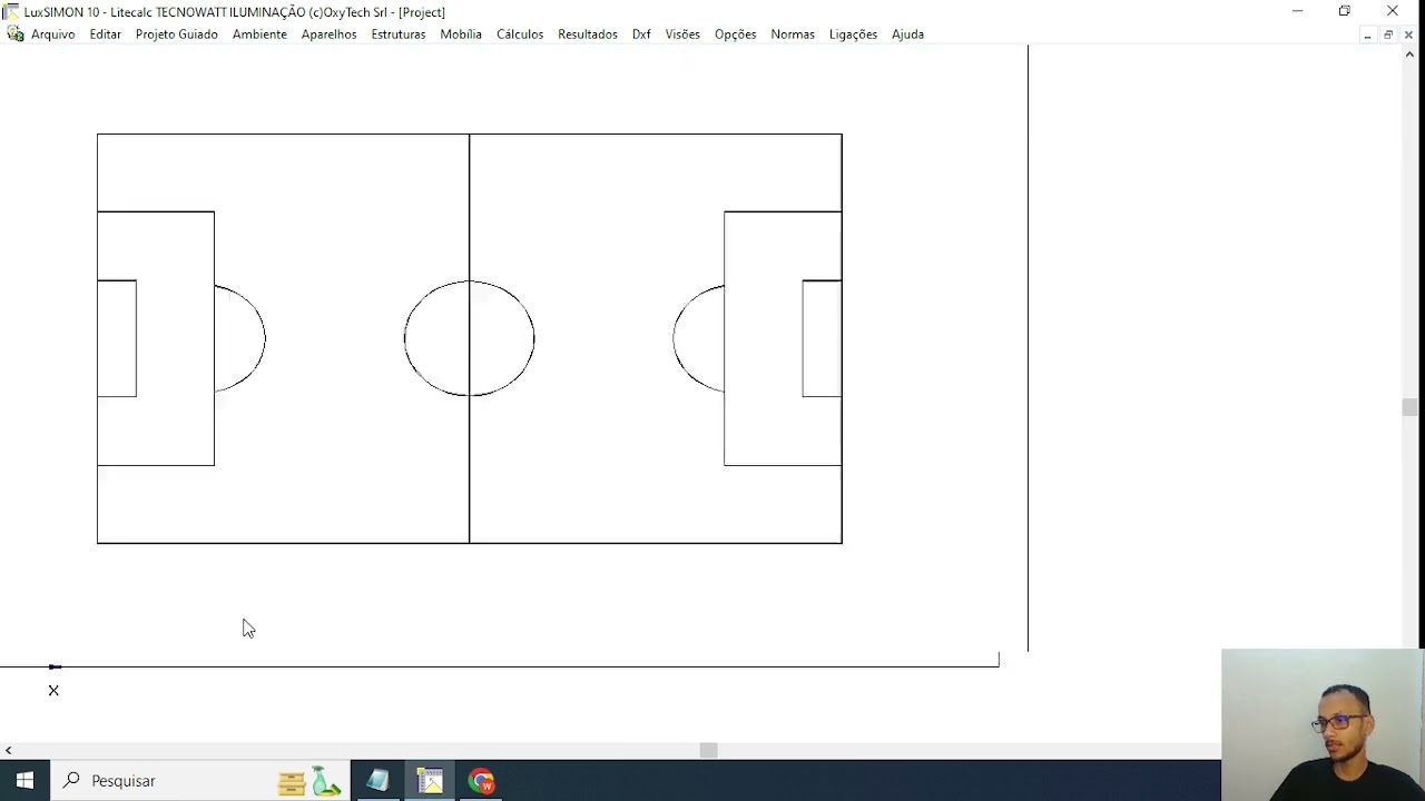 Iluminação Campo Futebol PT2 - Cálculo e simulação luminotécnica