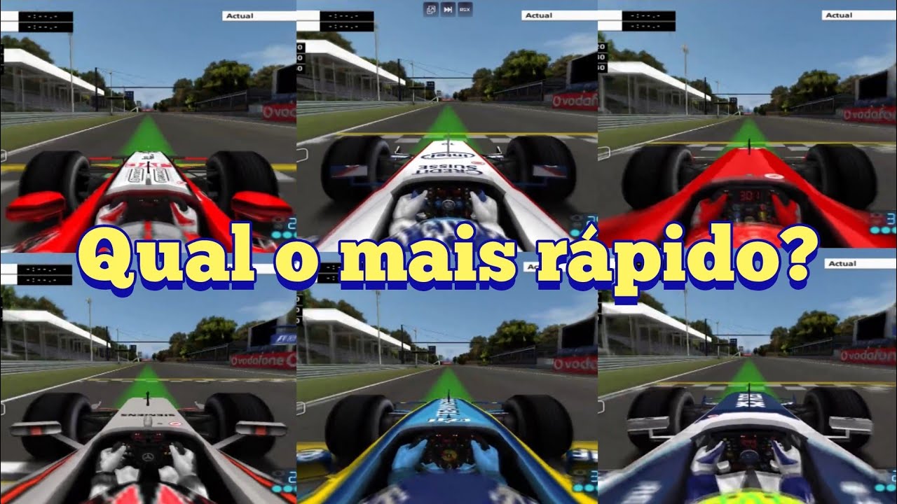 TESTEI TODOS OS CARROS DO F1 06 PARA DESCOBRIR QUAL É O MAIS RAPIDO #f1 #formula1 #formulaone