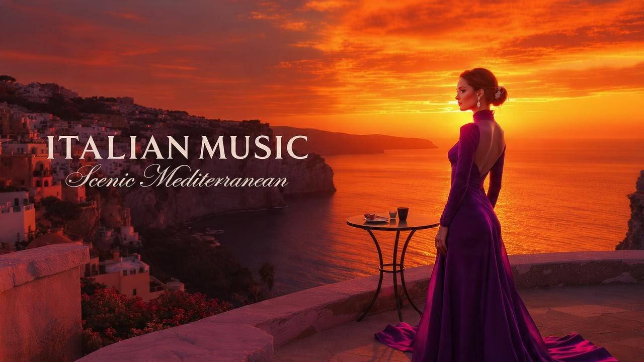 🎶 Italian Vibes & Mediterranean Music 🎶 2+ Hours Amalfi Coast & Lake Como Horizon Views 4K