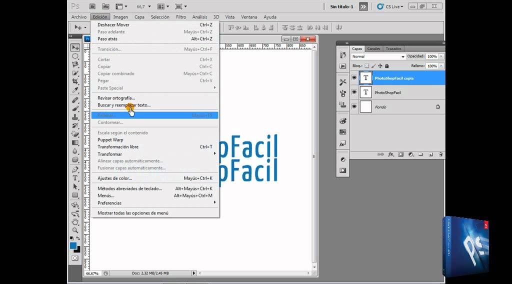 Como crear un efecto reflejo a un texto.. EXCELENTE! - www.photoshopfacil.com.ar - CS5 Imperdible .