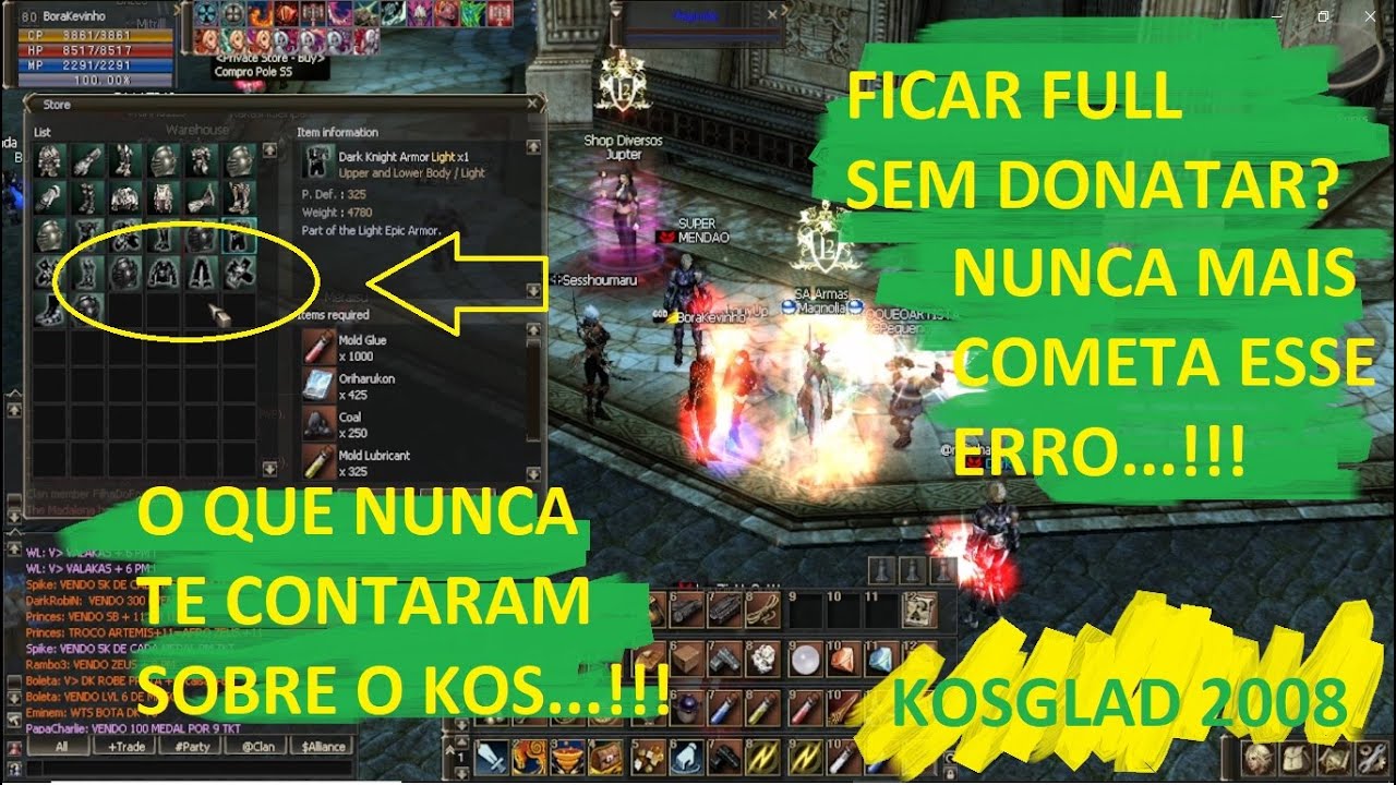 A ESTRATÉGIA CERTA PARA FARMAR SEUS ITENS NO KOSGLAD 2008/ RESOLVENDO ERROS DE DLL E CLICK