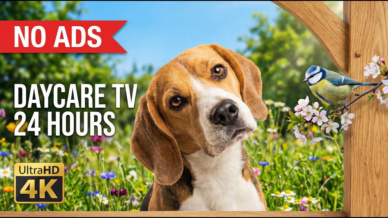 Dog TV Daycare 🐶 Video for Dogs to Prevent Boredom When Home Alone 🐶 Relaxing Music No Ads 24h