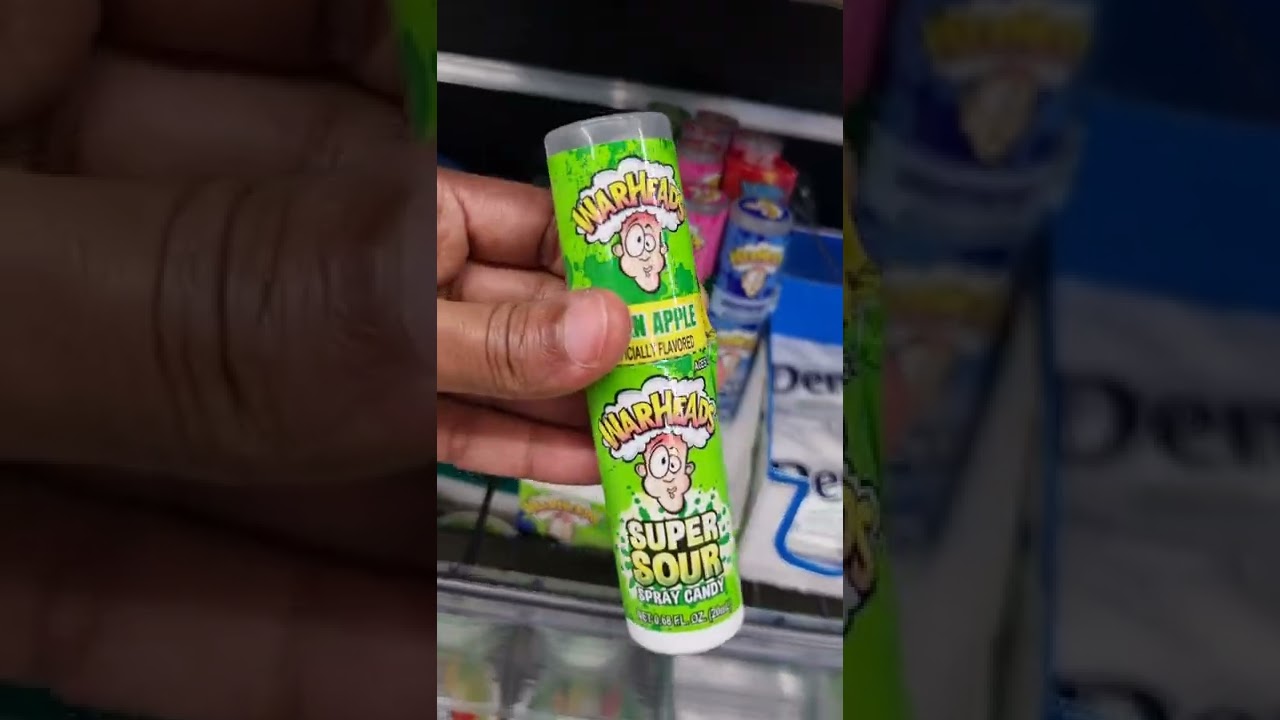 Warheads Green Apple Super Sour Spray Candy Local convenience Store Finds #shorts #candy