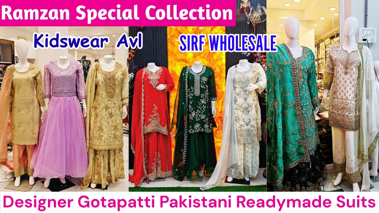 ✨Ramzan Spl Collection | Designer Gotapatti Pakistani Readymade Suits | Kids Festivewear | Wholesale