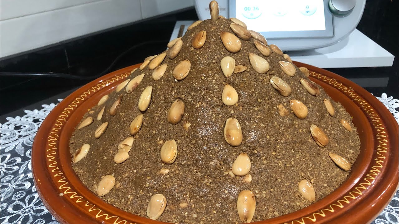 اروع سفوف بدون  دسم مع تحميص الزنجلان بالترموميكس