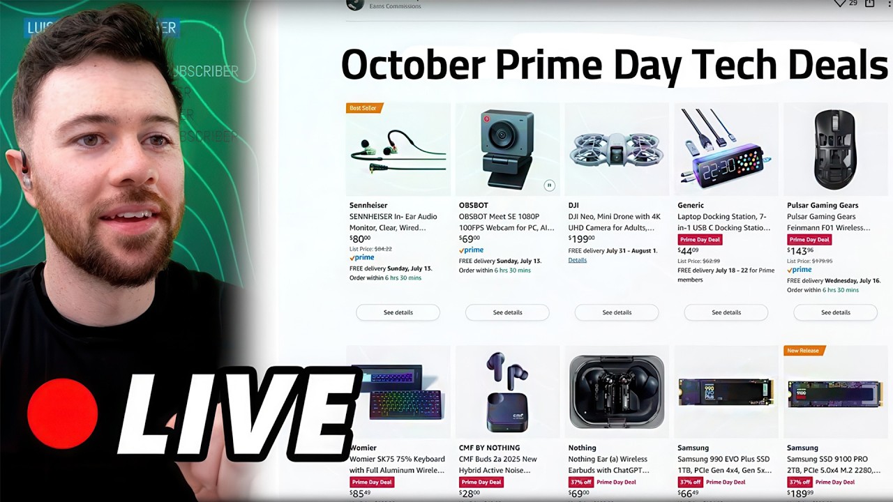 🔴 LIVE! Amazon Prime Day Tech & Gaming Deals! 🔥