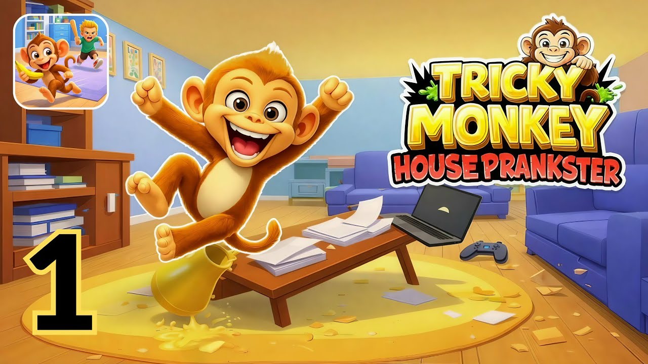 Tricky Monkey House Prankster | Gameplay Part 1 | A Naughty Monkey Gets Into Pranks | Android iOS