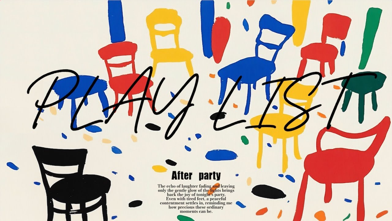 [Jazzy music] AFTER PARTY.🪑