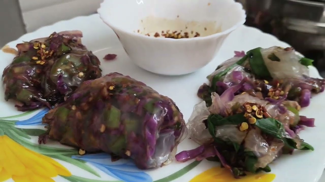 Rice paper spring roll veg