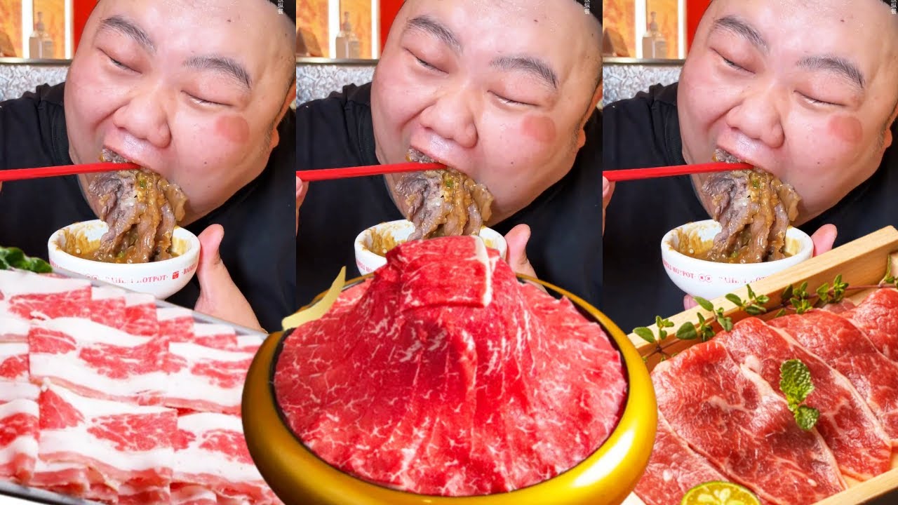 【大胃王挑戰】挑戰花1800元吃潮汕牛肉火鍋！一口氣點100份吊龍肉質軟嫩，牛肉丸子一口爆汁真過癮｜Noodle Food Challenge【櫻木花胖】