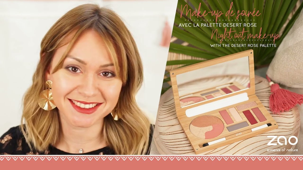 Tuto Make-up soirée Palette desert rose Zao