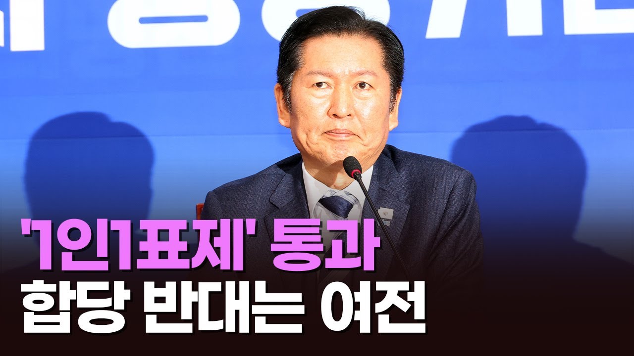 與 '1인 1표제' 가결…합당 힘 받을까? [아침에 맞수][뉴스퍼레이드]