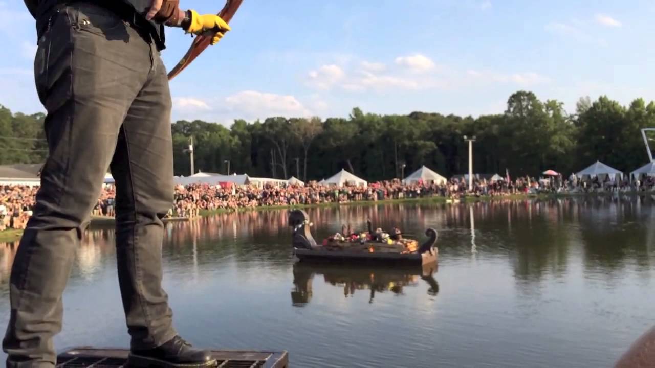 Oderus Urungus Viking Funeral Flaming Arrow Shot, GWAR-B-Q 2014