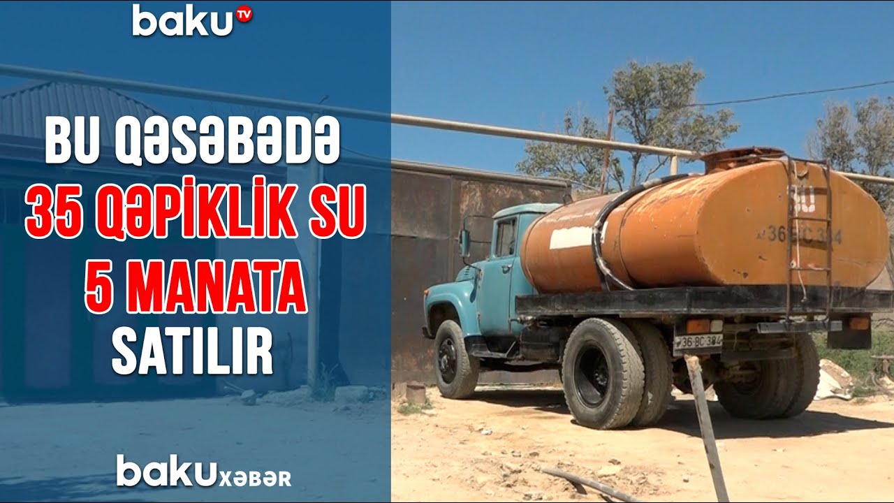 Xəzər rayonu Binə qəsəbəsində 35 qəpiklik su 5 manata satılır