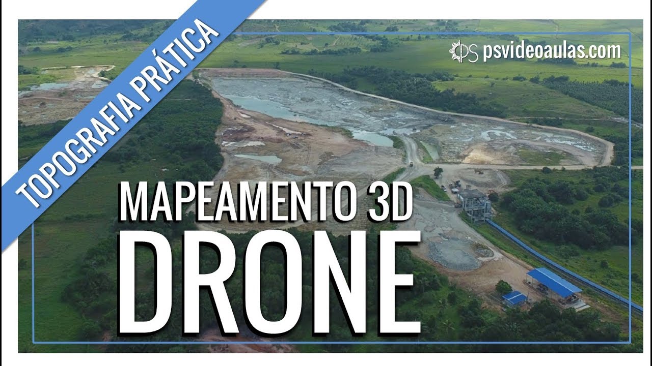 ENGENHARIA - TOPOGRAFIA PRÁTICA - Mapeamento Mapa 3D Geoprocessamento Utilizando Drone Vant