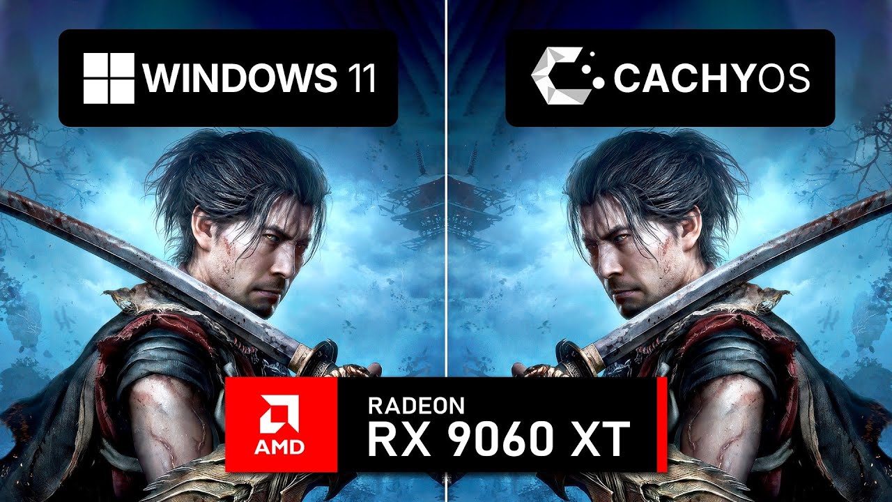 Windows 11 vs CachyOS on RX 9060 XT - (Linux 7.2.2, MESA 26.2.2 Test)