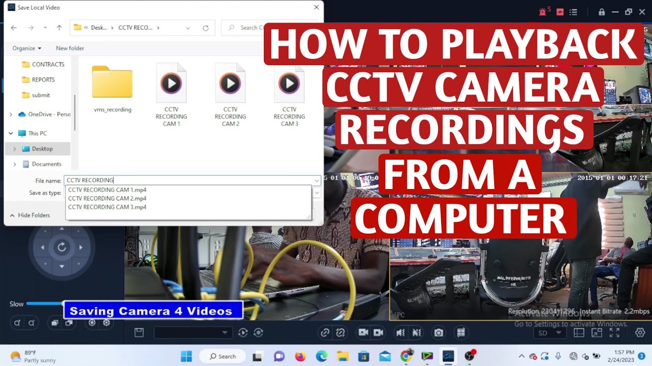 How to record and playback CCTV Camera recordings from your computer