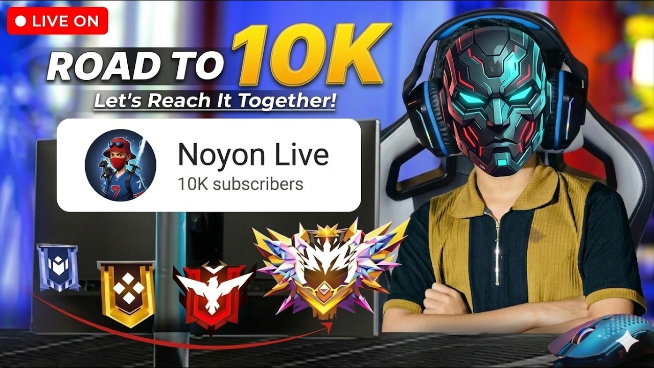 লাইভে থাকা অবস্থায় Givway করা হবে Garena free fire #noyonlive #tondegamer