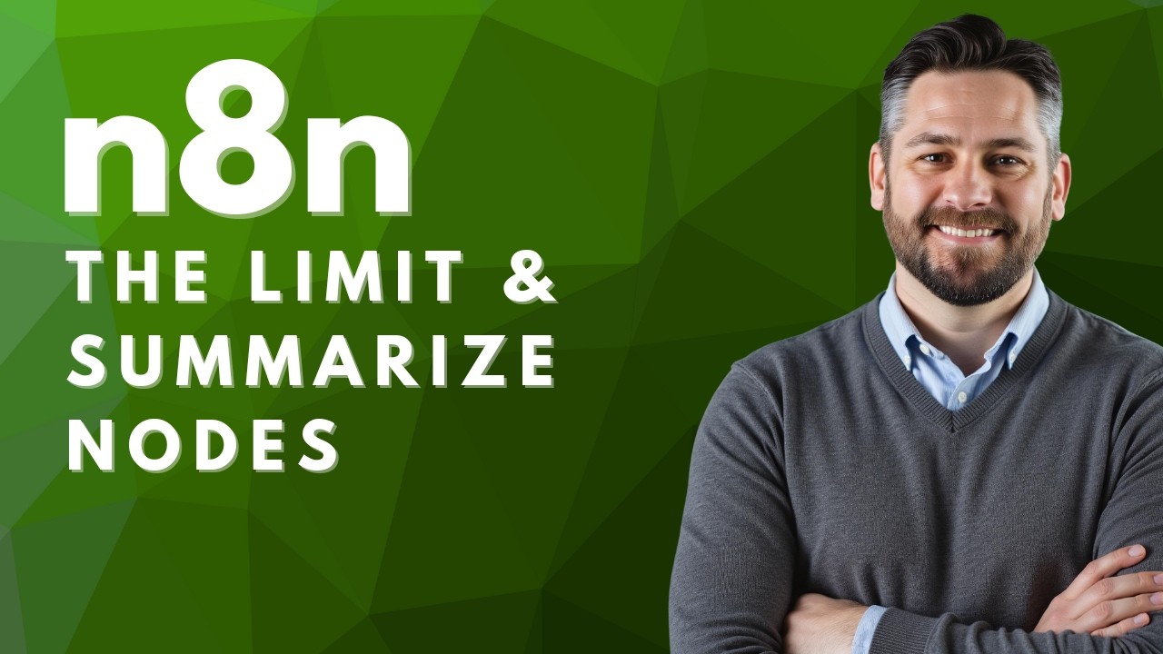 Learn n8n: Limit & Summarize Nodes 🔢