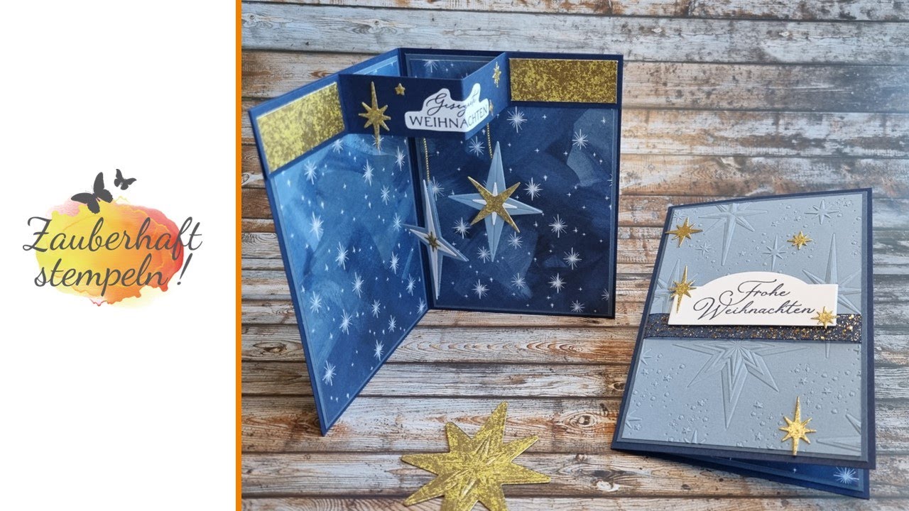 Pop Out Mobile Weihnachtskarte | NACHT VOLLER STERNE | HEILIGE NACHT | Stampin' Up!  Besondere Karte