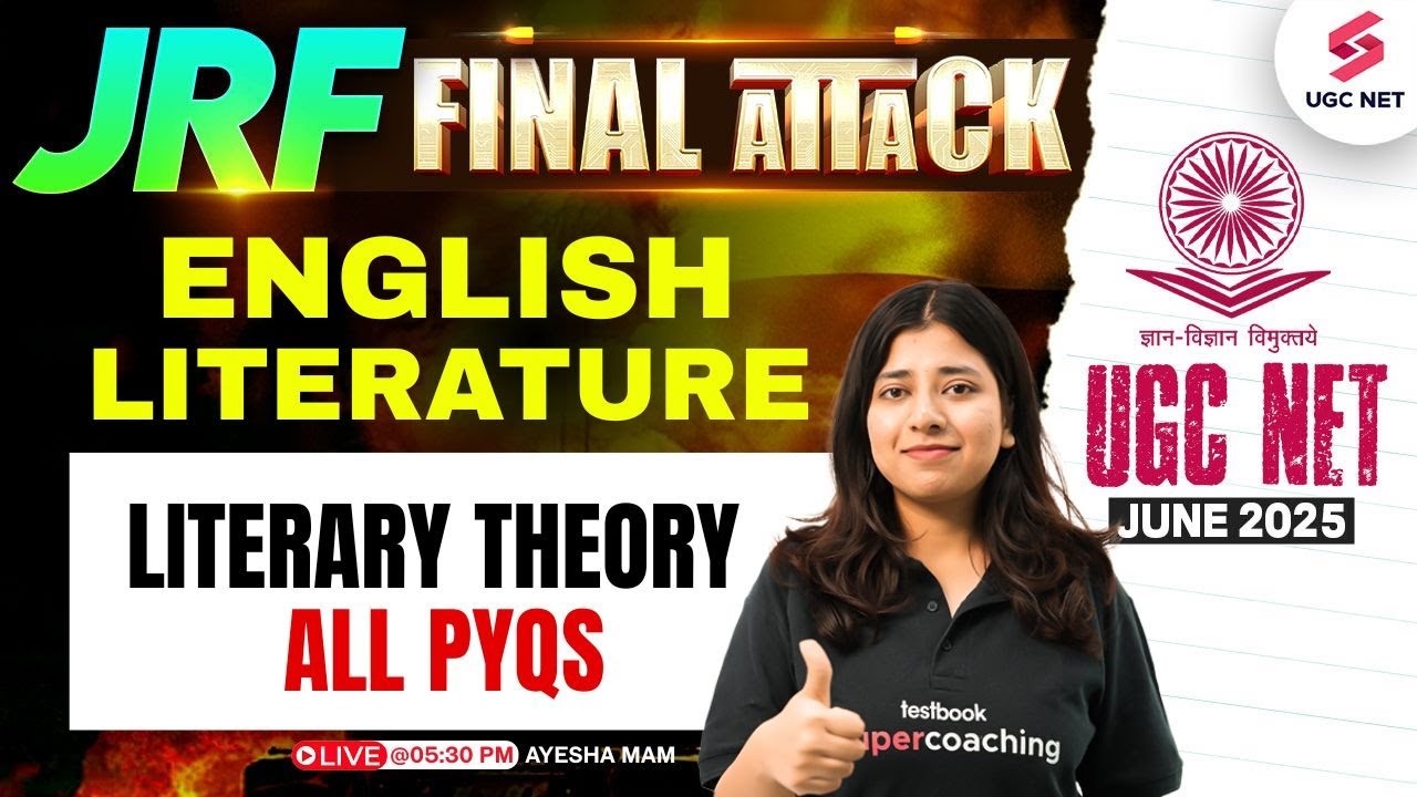 UGC NET JRF English Literature 2025 | UGC NET English Literary Theory PYQs By Ayesha Mam
