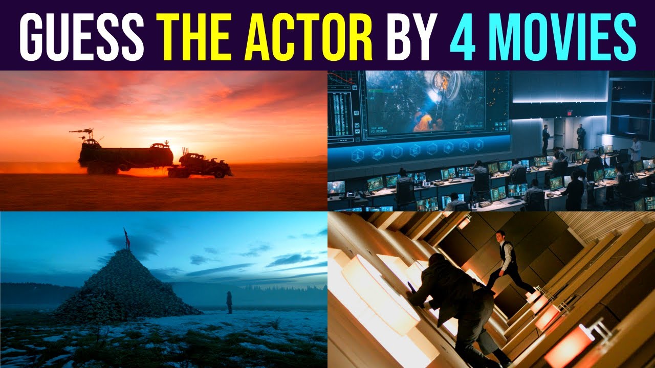 Guess the Actor by the Frames From Four Movies | Actors Quiz
